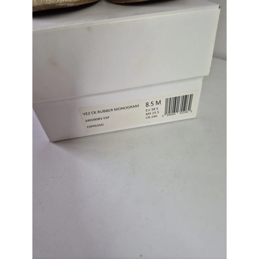 CALVIN KLEIN Women's Vez‎ CK Monogram Espadrilles Size 8.5 M